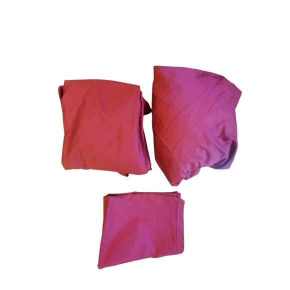 Ralph Lauren Other - Ralph Lauren twin fitted sheet red cotton + bonus flat + pillowcase (stains)